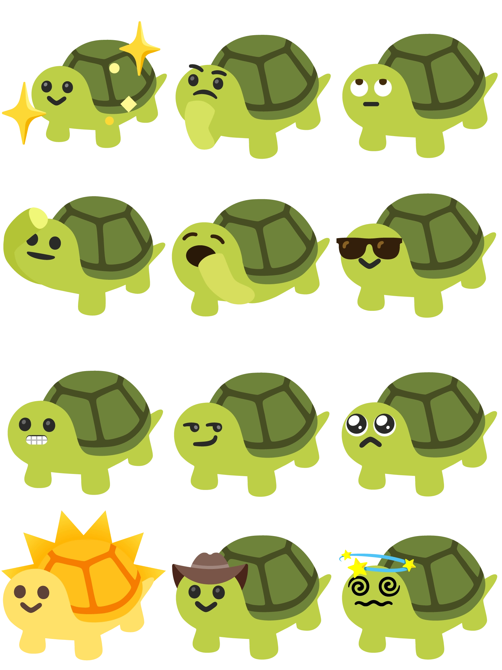 12 Turtle Emojis